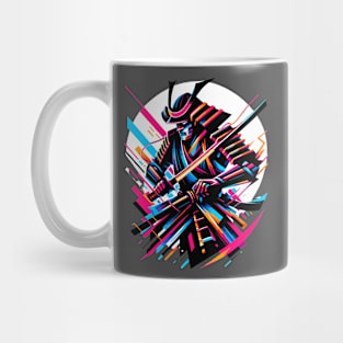 Electric Warrior: Neon Samurai Mug